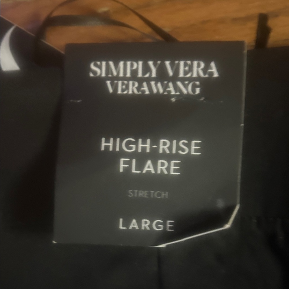 Simply Vera Vera Wang Black Boot Cut Pants - Picture 2 of 4